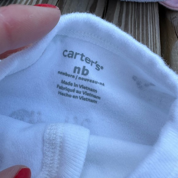 Carters Girls Baby Clothes Bundle 0-3 Months Onsie Dress Leggings Hat - Picture 7 of 11